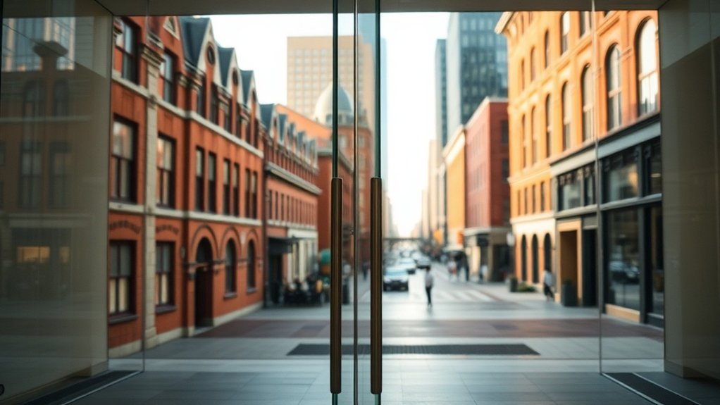 Glass Doors Globe Town