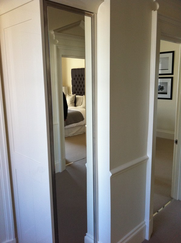 Full-length wardrobe mirror fitted in Mile End home