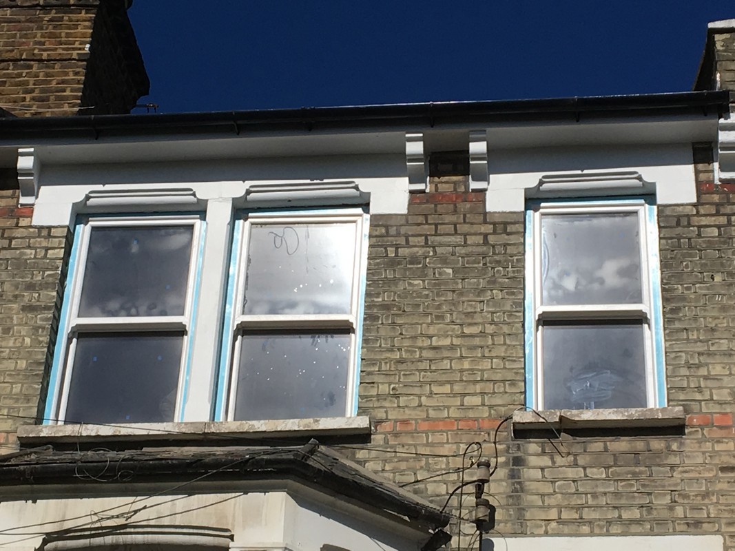 New uPVC sash windows fitted on Victorian terrace in Mile End