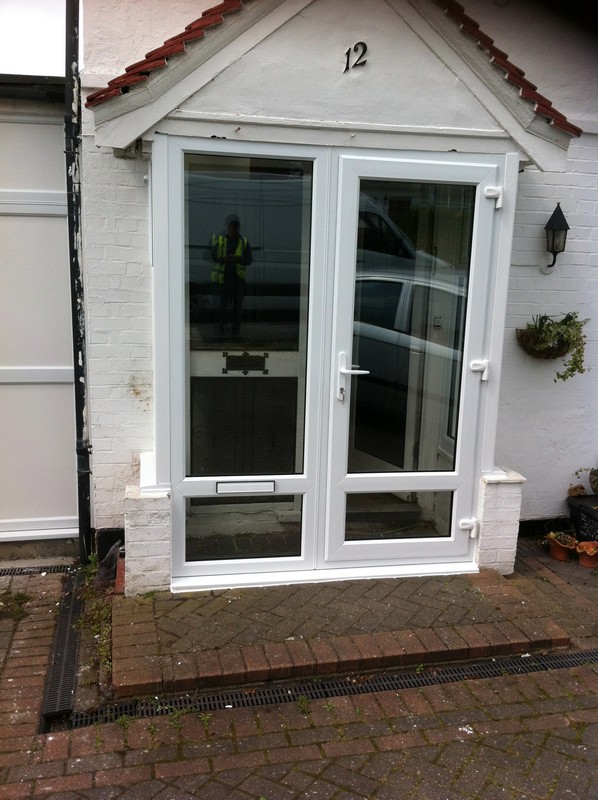 uPVC French doors fitted as front entrance in Mile End