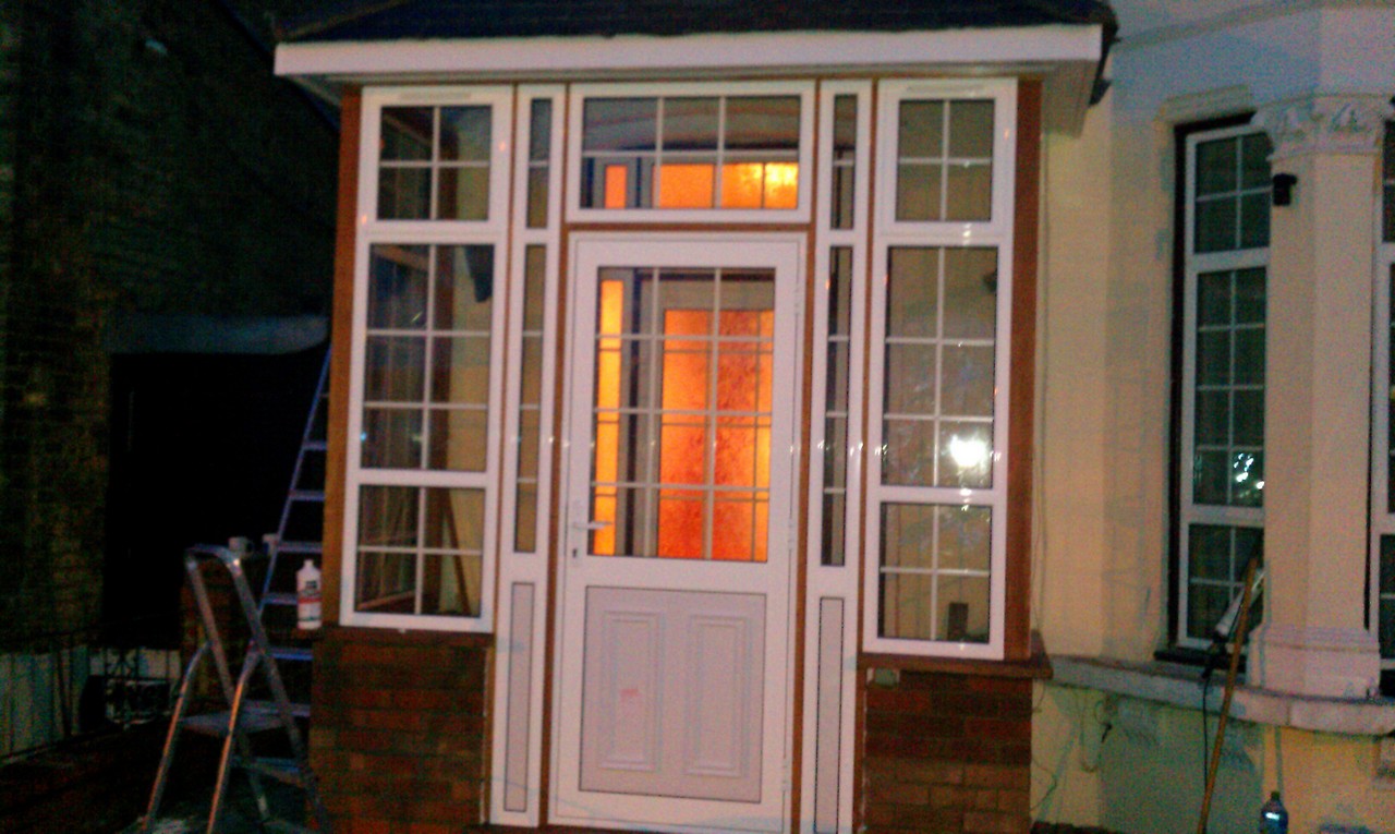 uPVC porch with Georgian bar glazing installed in Mile End